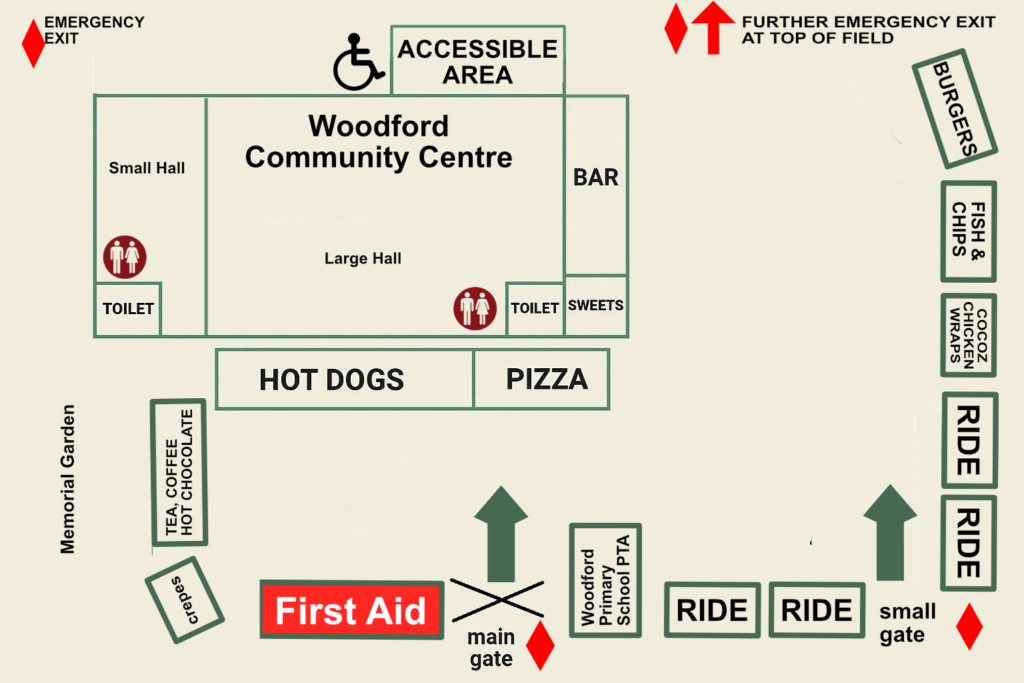 Woodford Bonfire 2026 Site Layout